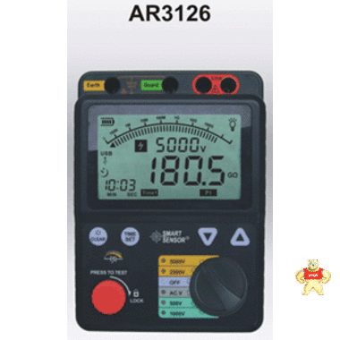 香港希玛AR3126高压兆欧表,绝缘电阻测试仪AR-3126 500V-5000V 