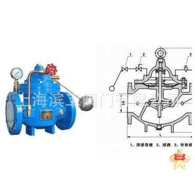 批发100X遥控浮球阀 温州100X遥控浮球阀 多功能水力控制阀 滨工(永嘉阀门制造)有限公司 100X遥控浮球阀,温州100X遥控浮球阀,多功能水力控制阀