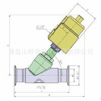 气控角座阀_气动角座阀_快装式气动角座阀_3Y100系列不锈钢快装式气动角座阀