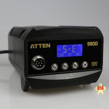 ATTEN安泰信AT980D 防静电恒温控温高级电焊台80W四芯陶瓷发热芯 