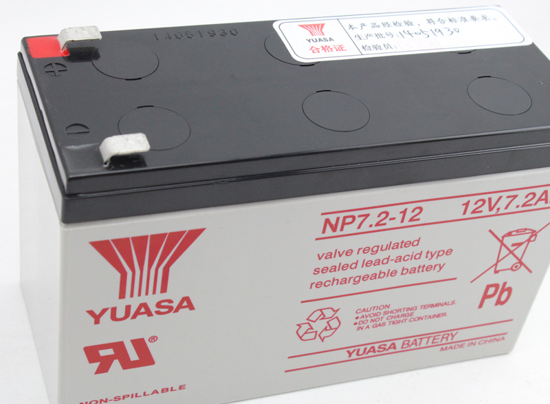 汤浅(YUASA) NP7.2-12 免维护蓄电池 12V7AH 太阳能7.2AH电瓶 UPS 安信亚颖