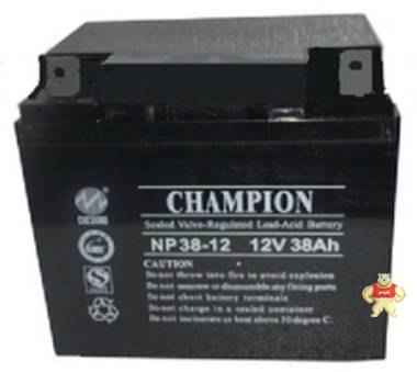 UPS蓄电池冠军NP38-12铅酸免维护12V38AH直流屏EPS电源专用电瓶 