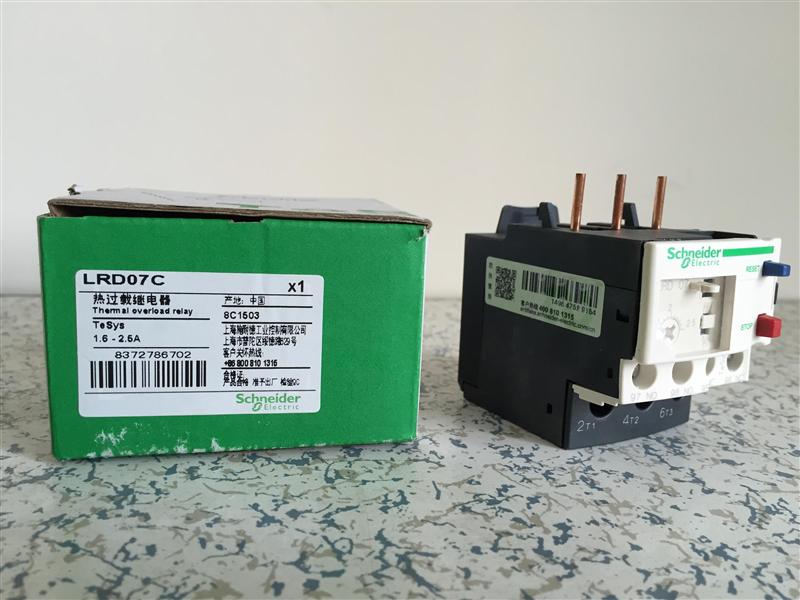 Schneider原装现货LR-D05C施耐德热过载继电器LRD05C 0.63-1A