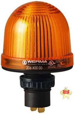 代理伟马WERMA  发光信号警示灯-面板开孔安装型 206 100 00 现货 议价为准 广州纳铁福工业 