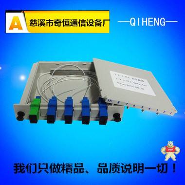 厂家直销电信级1分4光纤分路器，插片式PLC分光器 