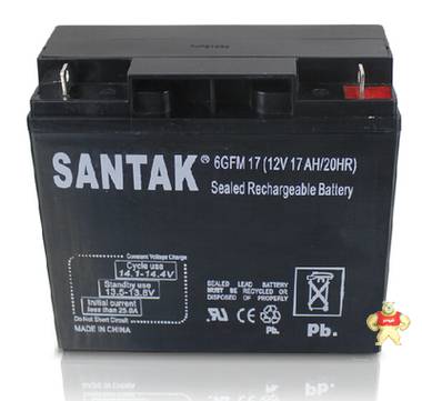 山特蓄电池SANTAK蓄电池6GFM17（12V17AH/20HR）现货供应 可耐阳光科技 