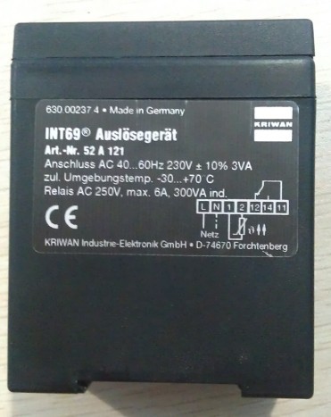 KRIWAN***代理 INT69电机保护器52A121带插卡槽
