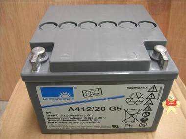 德国阳光A412/20G胶体蓄电池原装进口12V20AH现货保证 