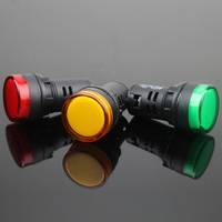 新款纯色LED灯芯APT上海二工AD16-22D/S高亮信号指示灯22mm 24v