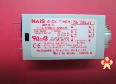 正宗日本松下时间继电器 ADX11115 / SIDX-A2C60S-AC220V/现货 