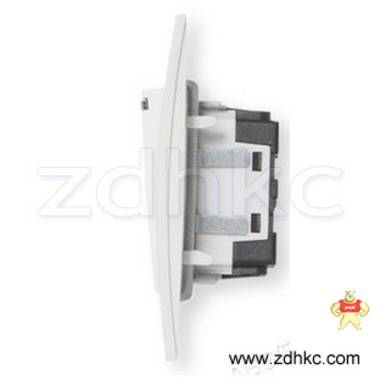 ABB 开关插座 由艺二开单控开关 双开单控开关带灯LED AU16253-WW 厦门市狄豪自动化设备有限公司