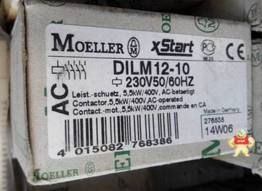 100%原装德国金钟穆勒MOELLER  接触器  DILM12-10 AC230V 