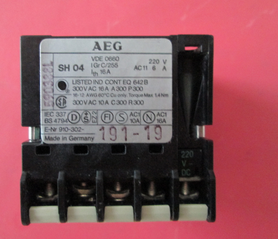 100%原装 德国AEG   电梯专用接触器 SH04 22E