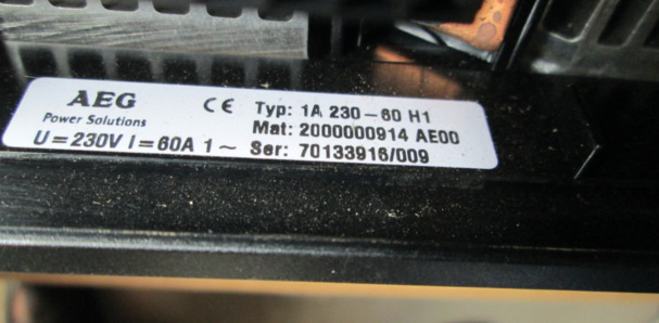 100%原装德国AEG   Typ:1A 230-60H1  Thyro-A 1A 230-60H1