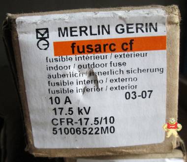 100%原装法国梅兰日兰Merlin Gerin   fusarc cf  CFR-17.5/10 
