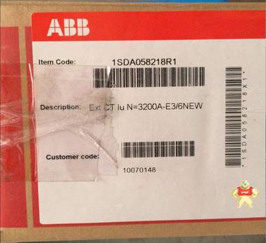 100%原裝ABB 互感器1SDA058218R1  Ext CT IU N=3200A-E3/6NEW 
