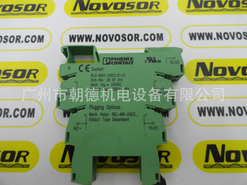 SOCKET:PLC-BSC-24DC/21-21 24VDC   PHOENIX CONTACT 德国继电器